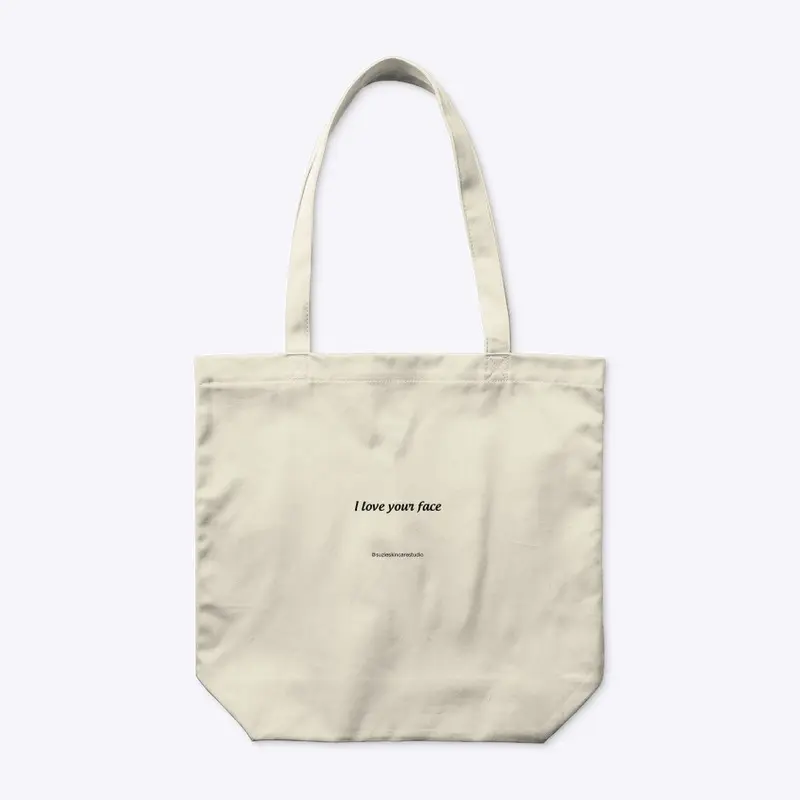 I love your face tote bag