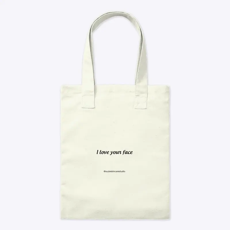 I love your face tote bag